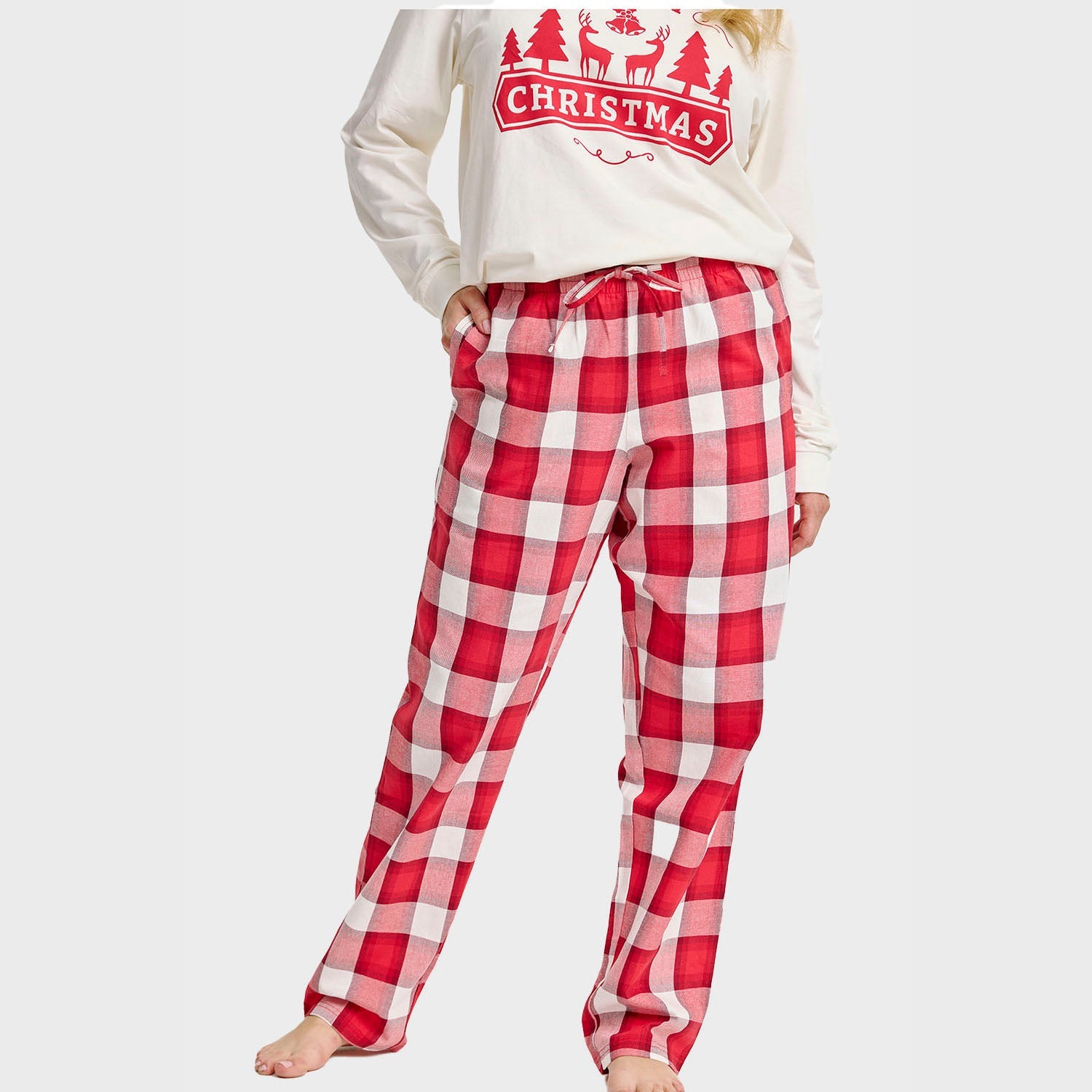 Flannel pantaloni natalizi – Donna